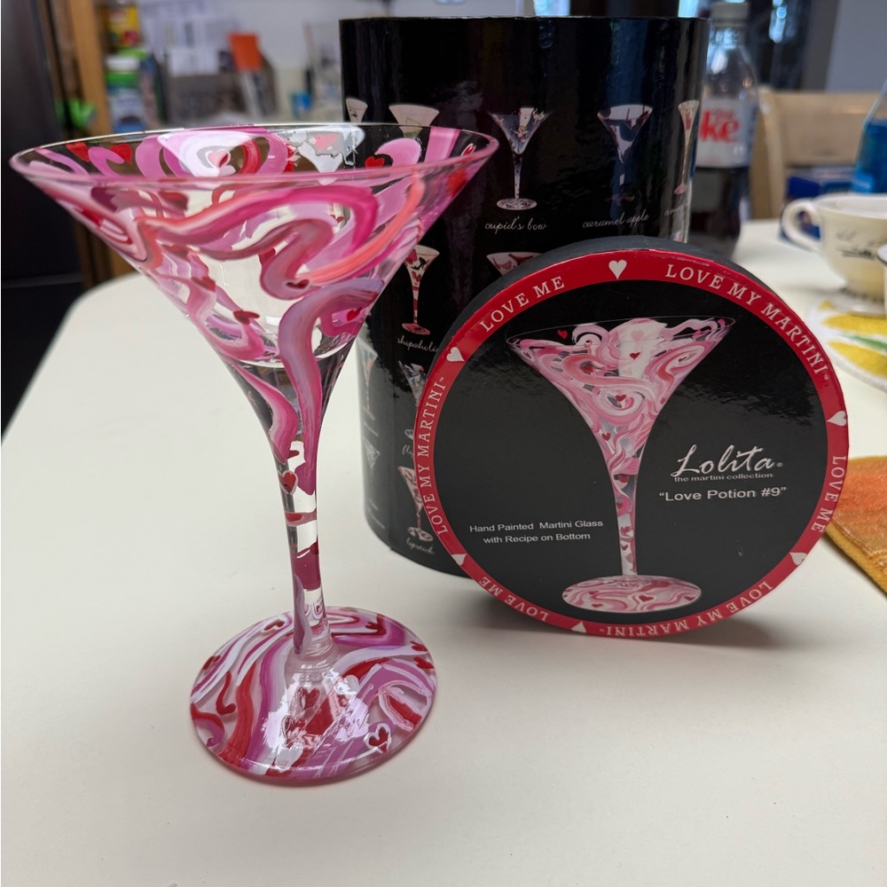 Lolita Love Potion #9” Pink Martini Glass